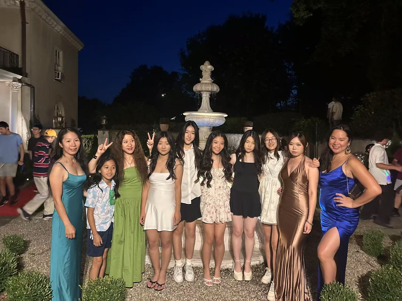 Formal Night by the Fountain